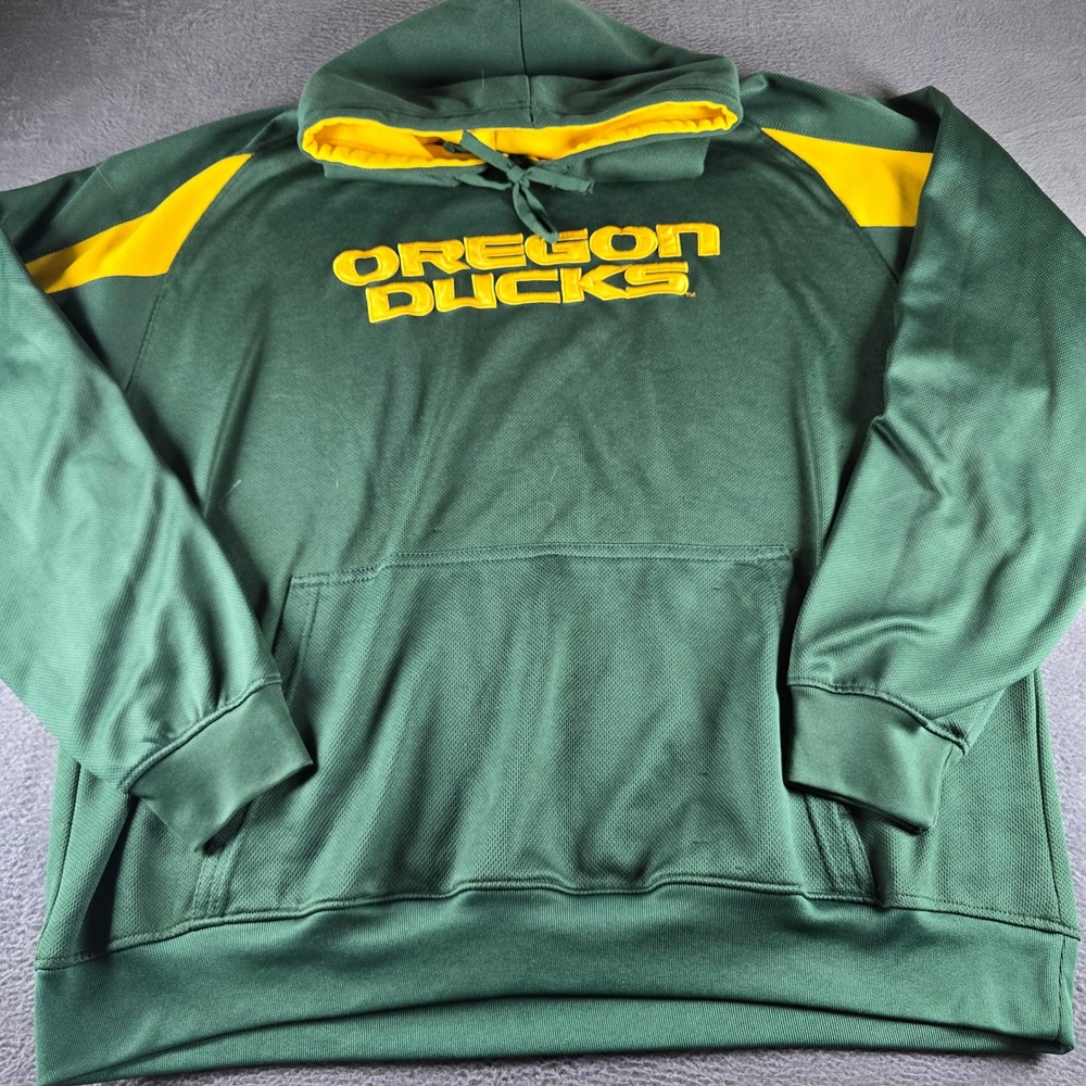 Pro Player Oregon Ducks Hoodie Mens XL Green Yellow Embroidered Pullover